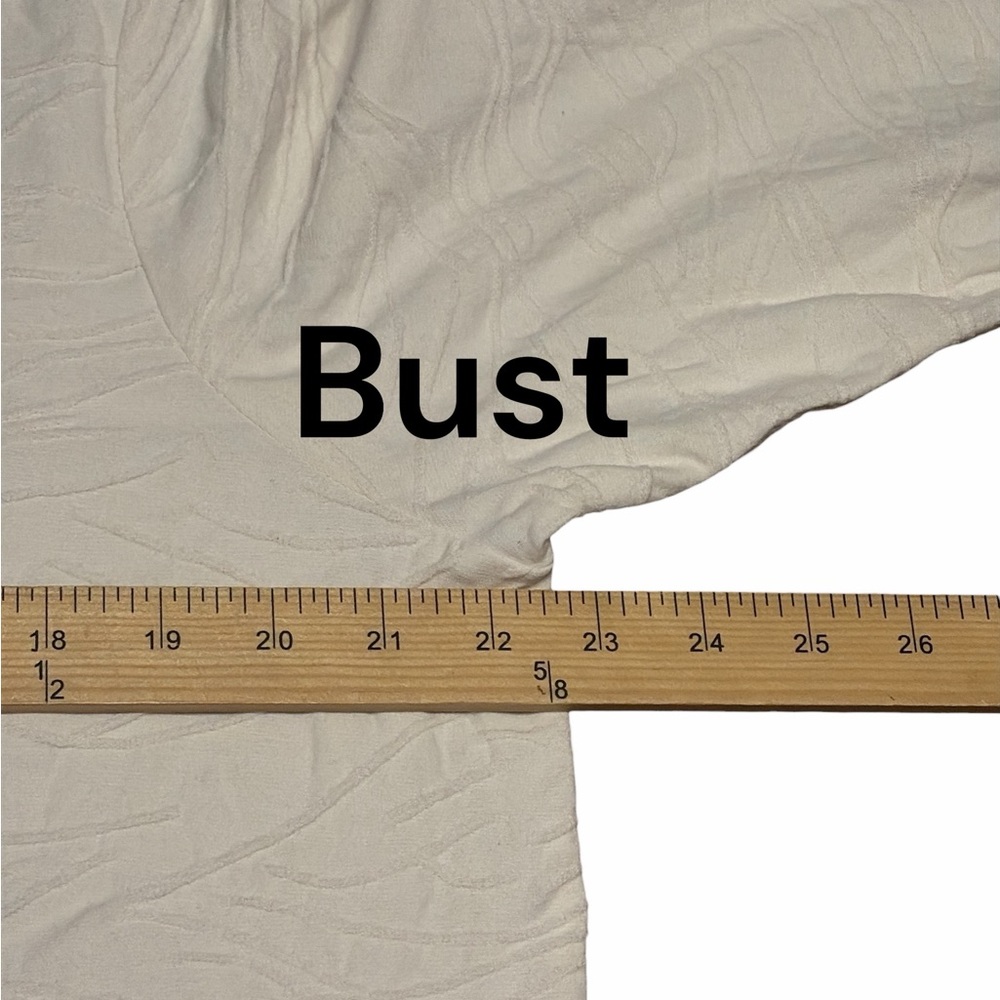 Women's Cream V-Neck Tunic Top - Picture 5 of 7